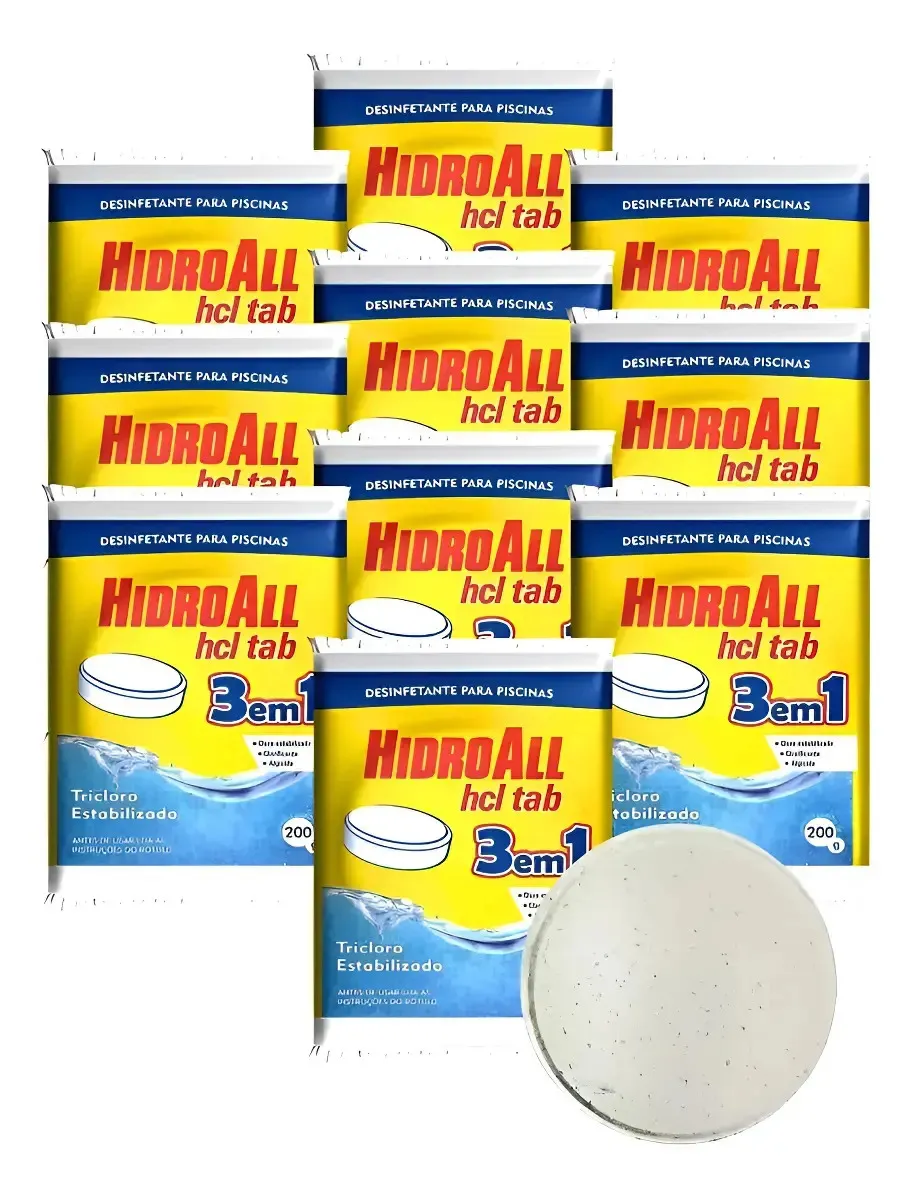 Kit 10 Tabletes Pastilha Penta 5x1 Hidroall 200gr