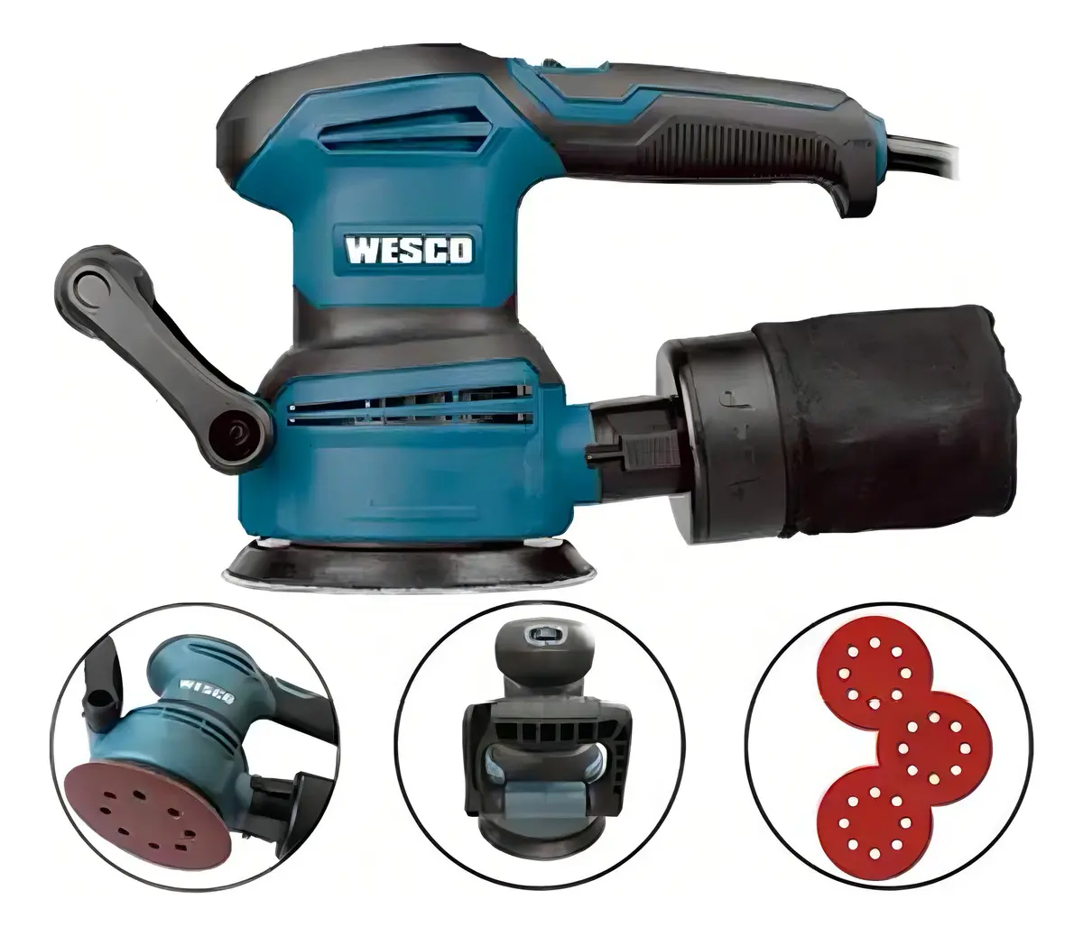 Lixadeira profissional roto orbital Wesco Profissional 