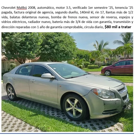 Chevrolet Malibu D Ee Aa At