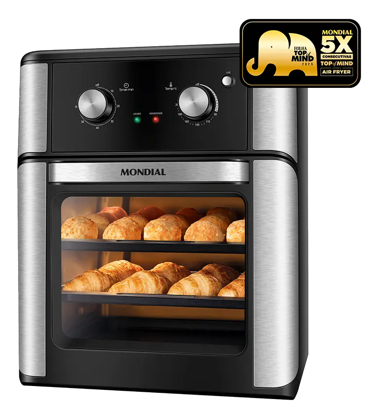 Fritadeira Air Fryer Forno Oven 12l Mondial Afon-12l-ab Preto