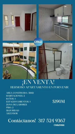 En Venta Apartamento En Barrio El Porvenir