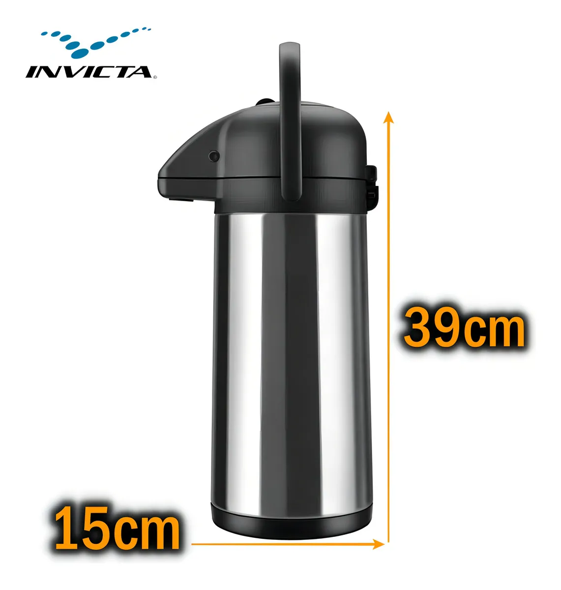 Garrafa Térmica Air Pot Inox Inquebrável 3l - Invicta - Imagem 4