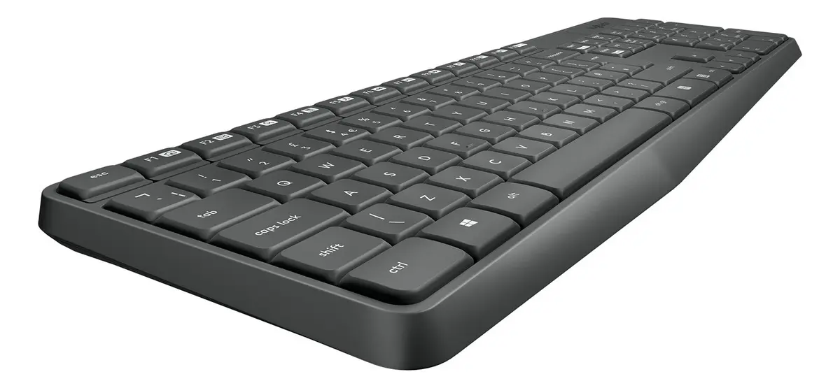 Kit de teclado e mouse sem fio Logitech MK235 teclado grafite e mouse preto