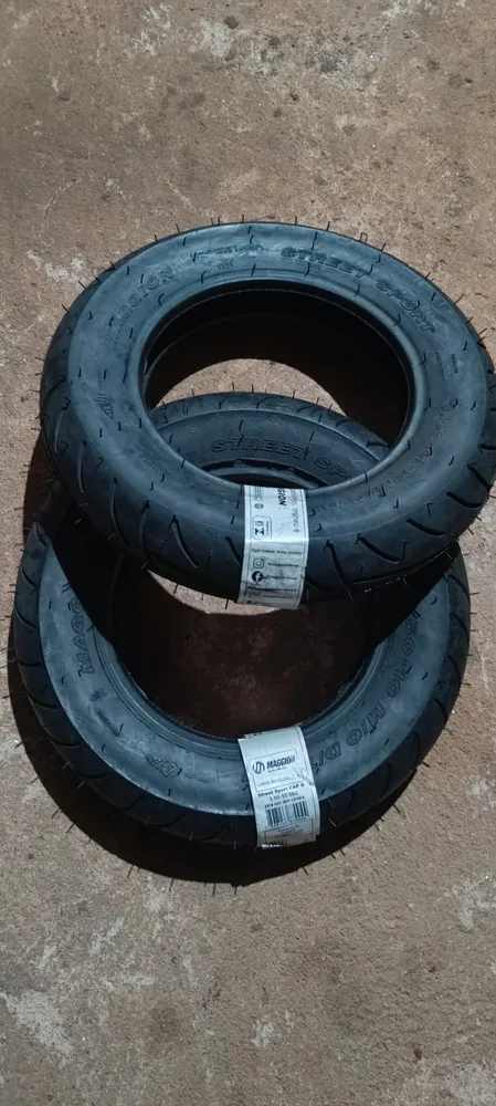 Jogo 2 Pneus De Moto Maggion Street Sport 3.50-10 59j Tl - Imagem 2