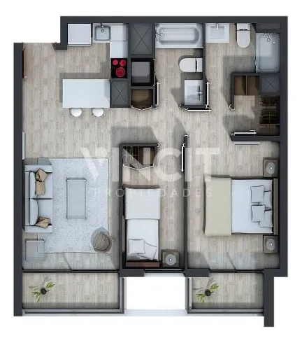 Departamento En Venta De 2 Dorm. En Ñuñoa