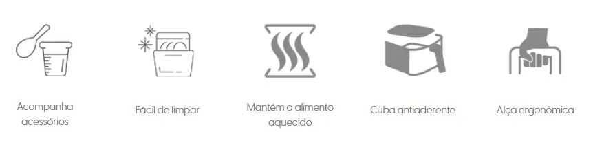 Panela Arroz Eletrica 10 Xicaras Inox 700w Gran Rizzo Elgin - Imagem 4