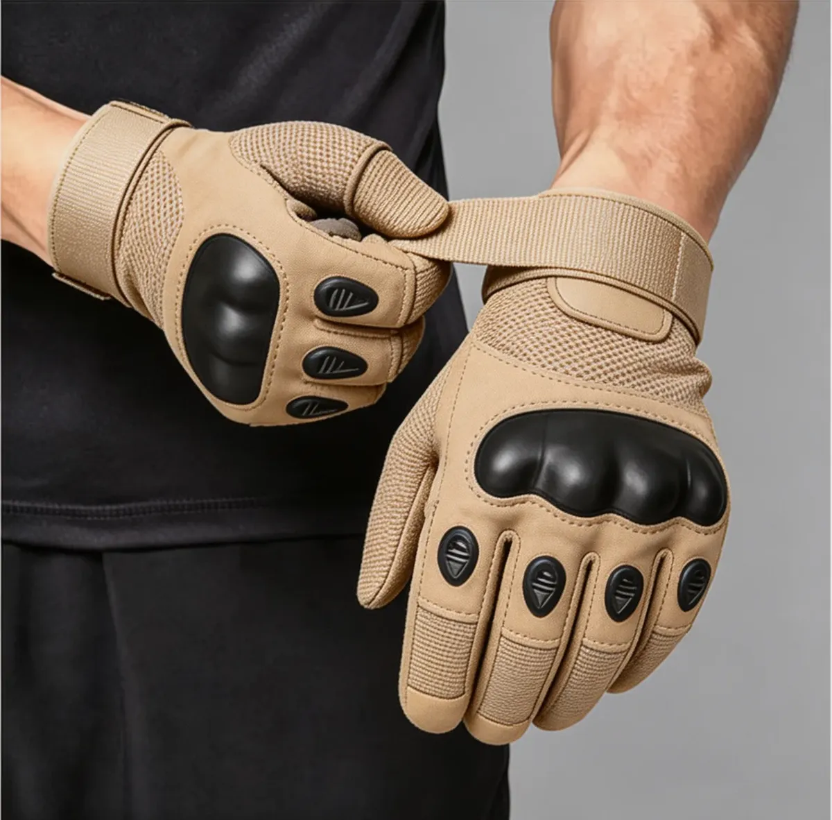 Luvas Táticas Para Moto Com Proteção Rígida Nos Nós Dos Dedos — foto 7