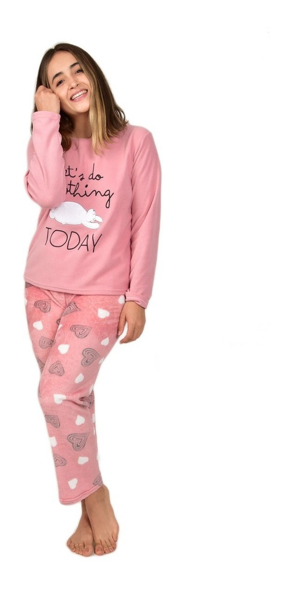 Pijama Invernal Lazy Lola Mod 3354 Color Rosa Mercado Libre 