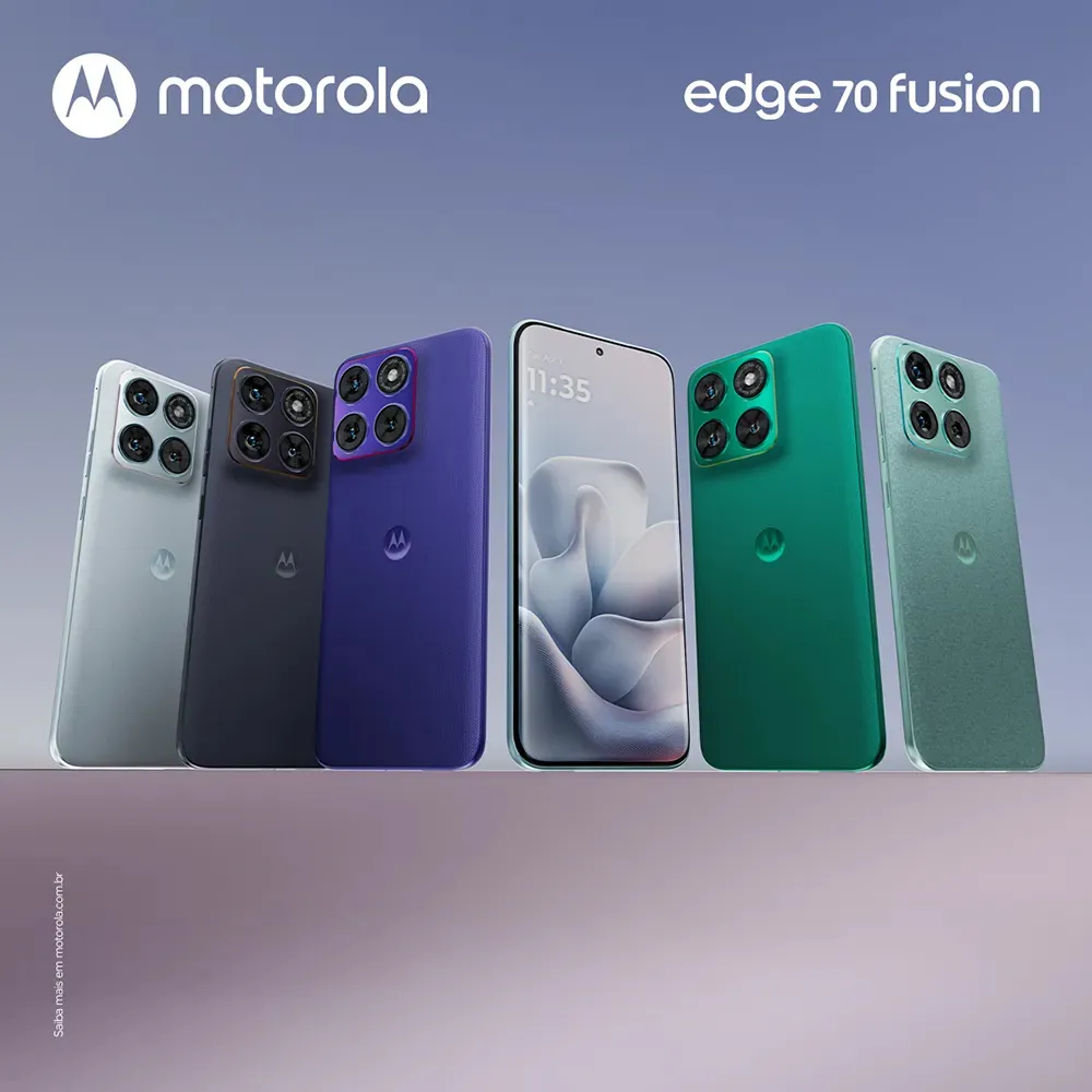 Smartphone Motorola Edge 70 Fusion 5g - 256gb 12gb Ram + 12gb Ram Boost, Camera 50mp Sony Lytia 710, Tela 1.5k Extreme Amoled 144hz - Grafite - foto 5