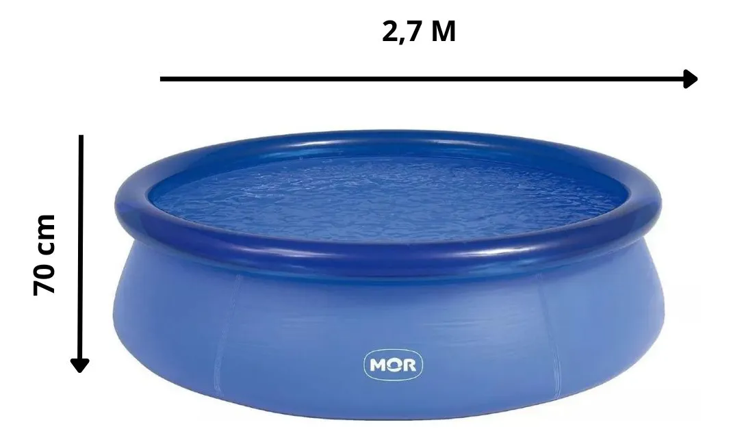 Piscina Inflável redonda Mor 1052MOR Splash Fun de 2.7m x 70cm 3400L azul caixa - Imagem 2