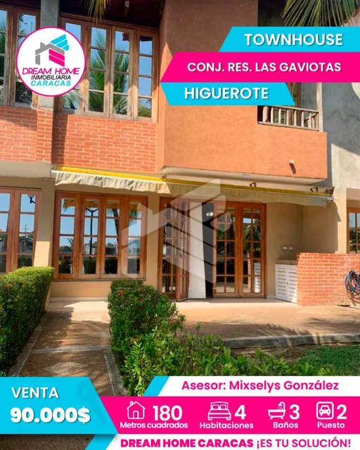 En Venta Townhouse Conjunto Res. Las Gaviotas Puerto Encantado - Higuerote