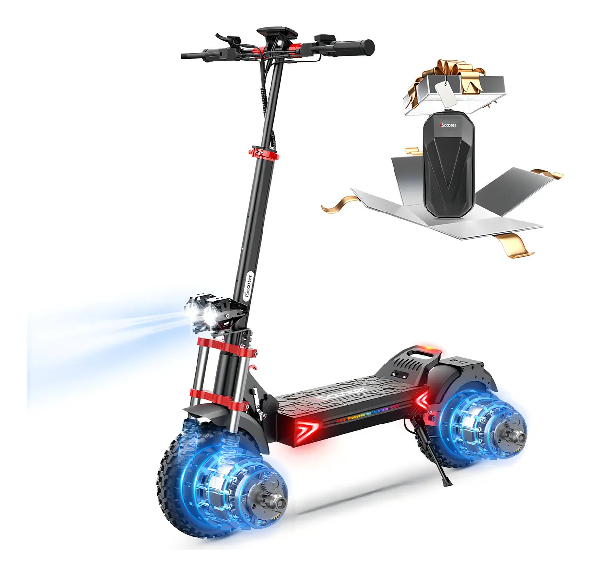 Scooter Eléctrico Iscooter iX8 2400W Doble Motor 60km/h-velocidad 70km-autonomía Max Batería 48v/20ah Patin Electrico Con Pantalla Plegable Adultos Sistemas de Doble Frenado - Vista 2