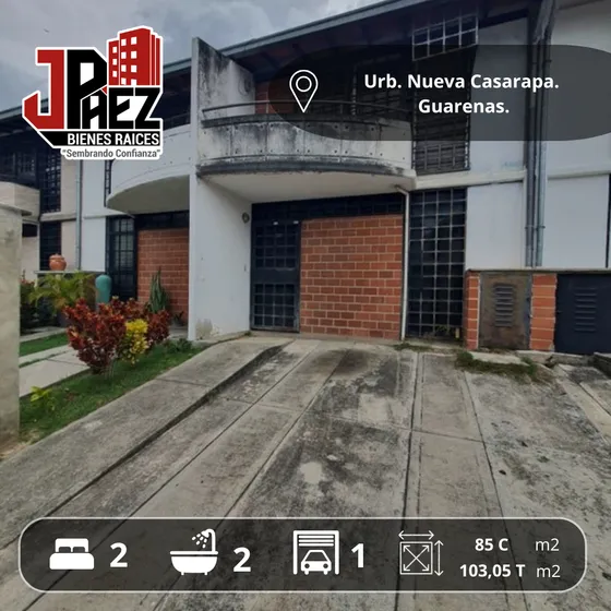 Townhouse En Venta Nueva Casarapa Guarenas 