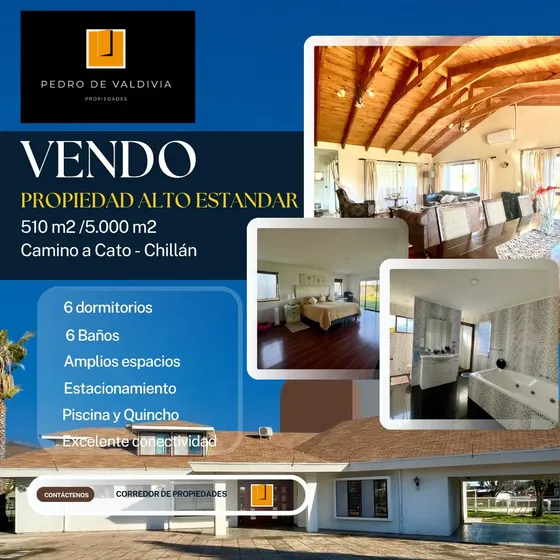 Casa En Venta 5.000 M²  510 M² Construidos | Camino A Cato 