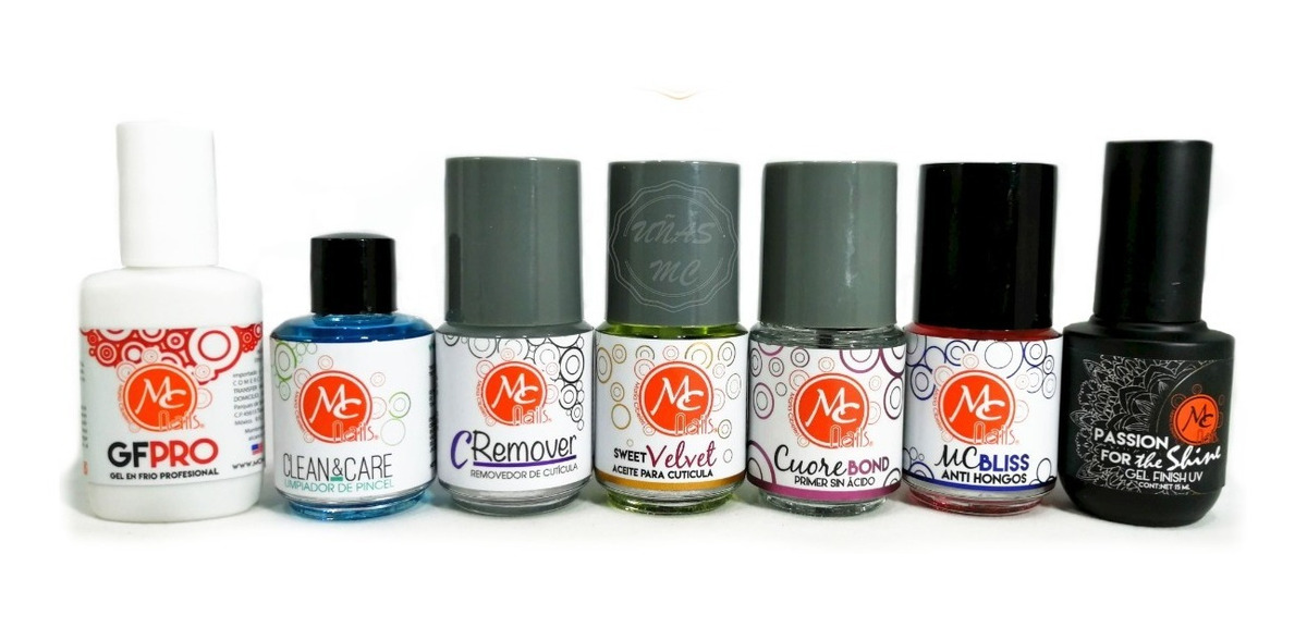 Kit De Uñas Acrílicas Mc Nails Mega Profesional Lámpara 24w | Mercado Libre