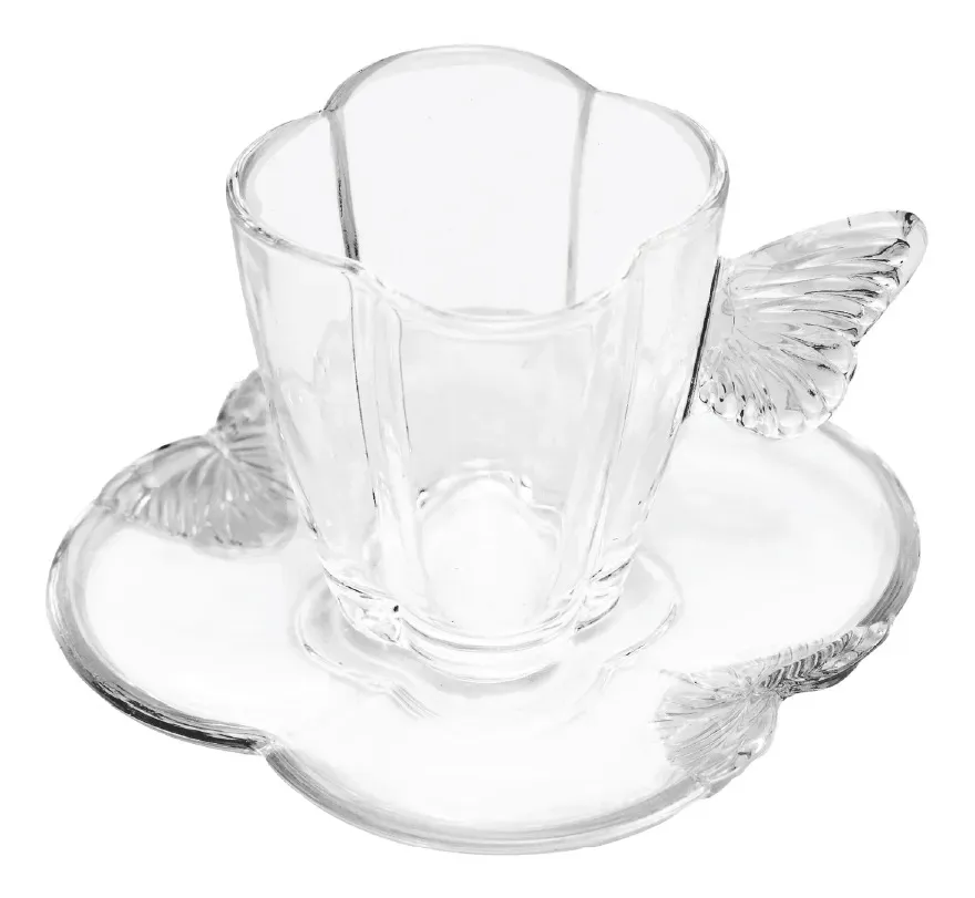 Conjunto 4 Xícaras Chá Pires Wolff 180ml Cristal 21444