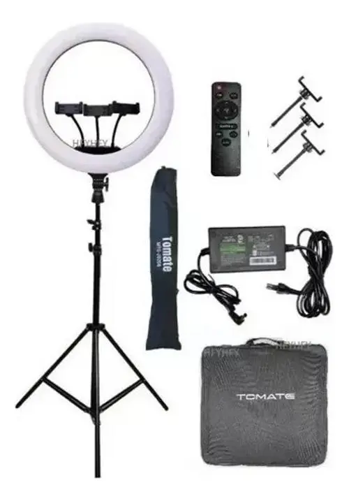 Ring light Tomate 18 polegadas 55 W com tripé