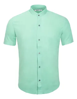 Camisa manga corta hombre slim fit sale