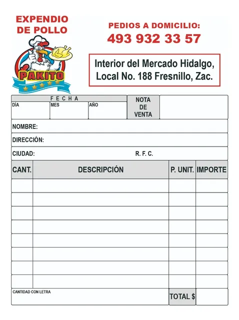 1 Millar De Notas De Venta 1/4 De Carta, A Color