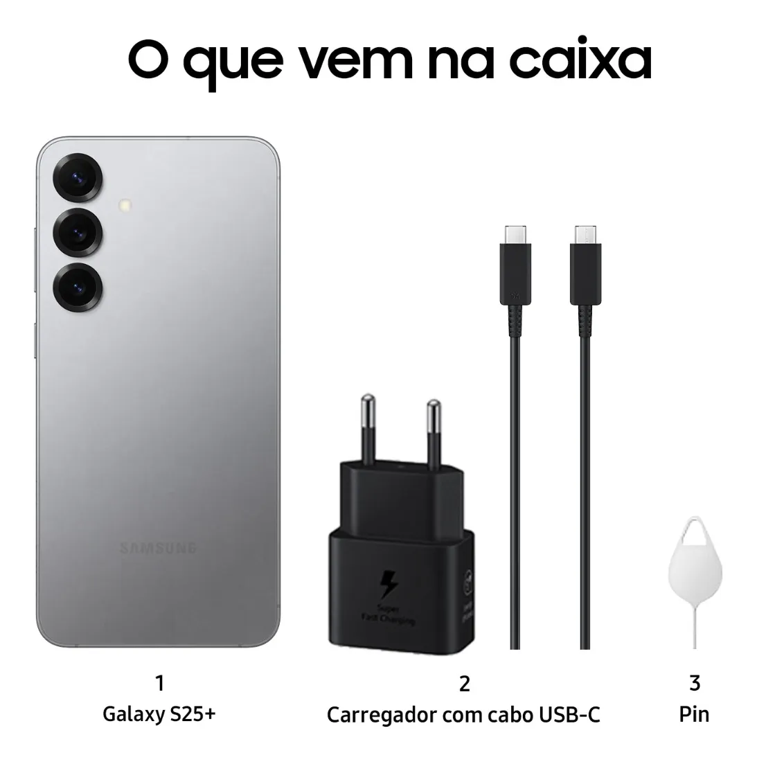 Samsung Galaxy S25+ 5g, 256gb, 12gb, Câmera Tripla - Prateado - Imagem 3