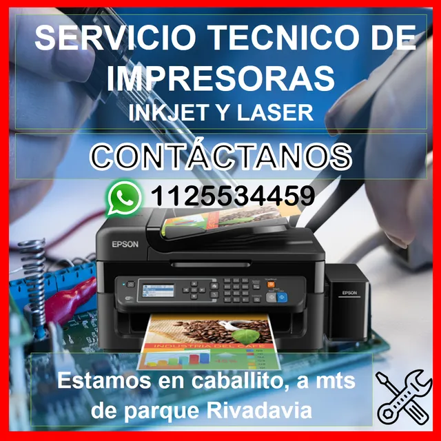 Servicio Técnico Impresoras Epson Brother Canon Hp