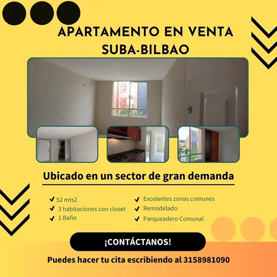 Apartamento En Venta Suba. Bilbao