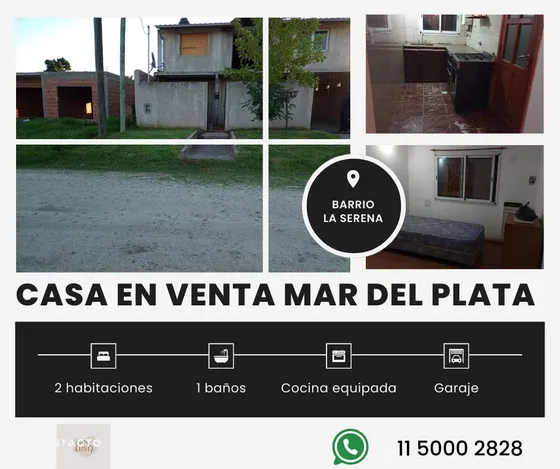 Casa Venta Mar El Plata 2 Habitaciones 2 Plantas 