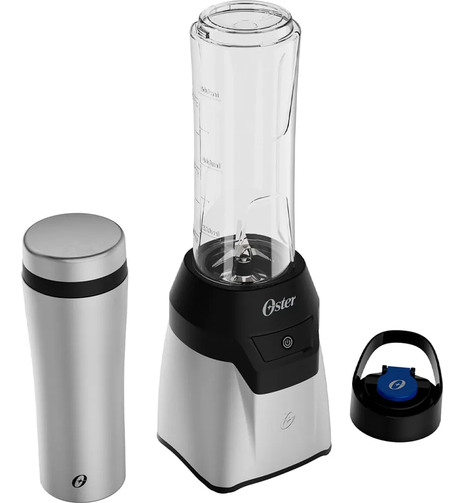 Blender Power Inox Oster Com 2 Jarras To Go Cor Prateado - Imagem 2