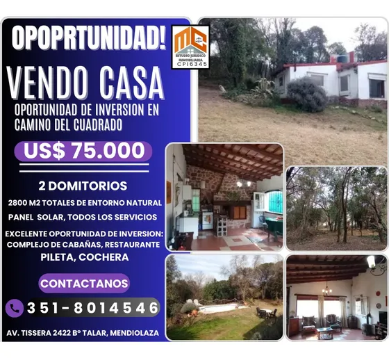 Oportunidad!! Vendo 6 Lotes Juntos Con Casa En Camino Al Cuadrado, Rio Ceballos!