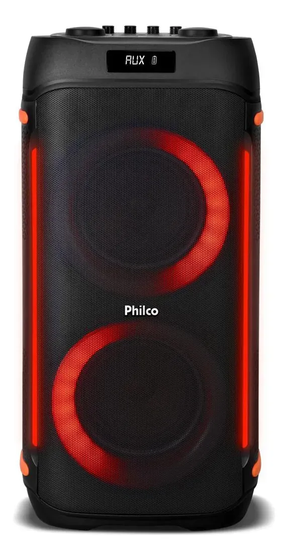 Caixa Som Philco Extreme 1200w Connection Tws Pcx6900 2 Mic Preto 127/220v