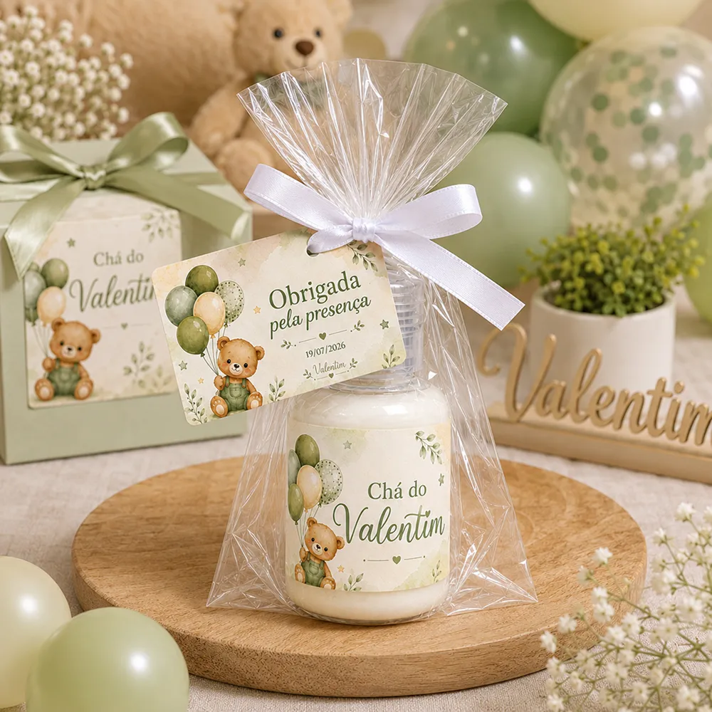 25 Mini Hidratantes Lembrancinha Chá De Bebê Personalizada