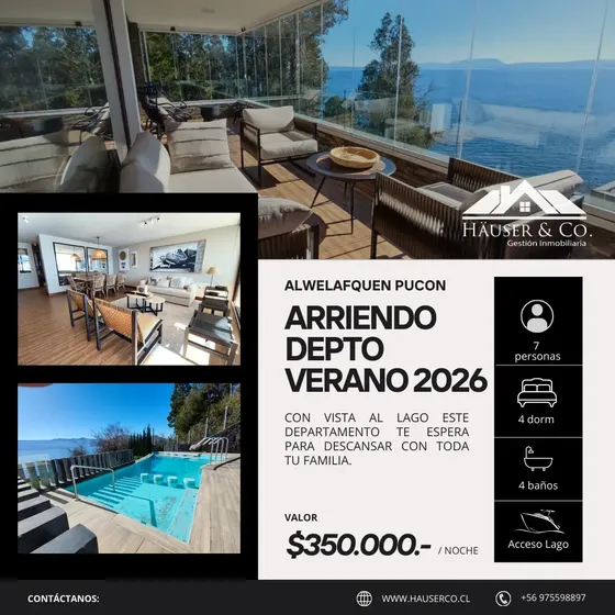 Oferta Año Nuevo Departamento Vista Al Lago Pucon