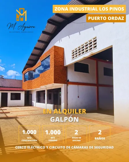 Galpón En Alquiler, Zona Industrial Los Pinos, Puerto Ordaz