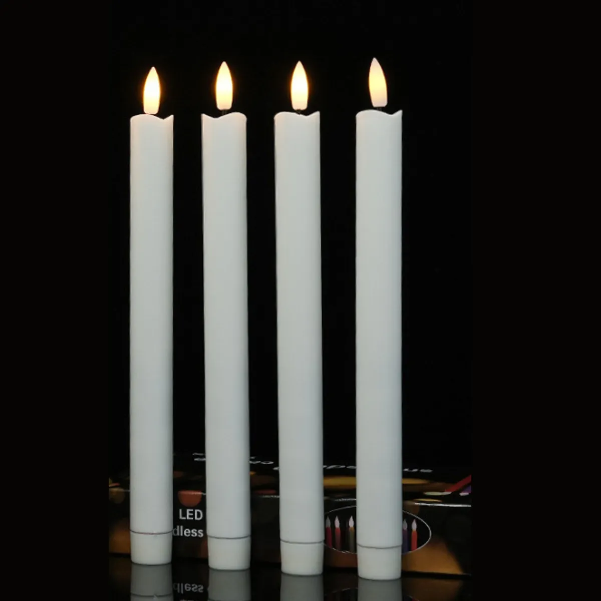 2 Velas Led Grandes 25cm Com Chama Realista