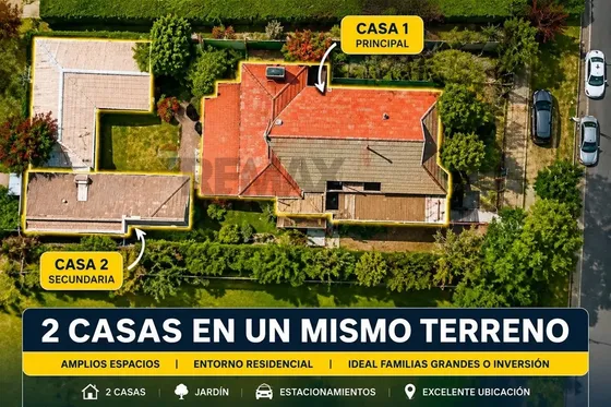 Casa 638m/174m +2da Casa Int. Metro Chile E. Ñuñoa