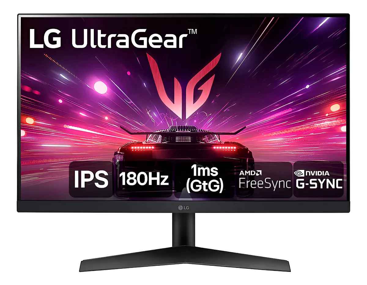 Monitor Gamer LG UltraGear 24” 24GS60F-B IPS Full HD 180Hz 1ms (GtG) NVIDIA® G-SYNC® AMD FreeSync™ HDR10 sRGB 99% HDMI DisplayPort Monitor Gamer LG UltraGear 24” 24GS60F-B IPS Full HD 180Hz 1ms (GtG) NVIDIA® G-SYNC® AMD FreeSync™ HDR10 sRGB 99% HDMI DisplayPort