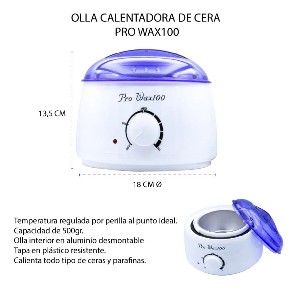 Hornito para Cera con Base Estable y Segura