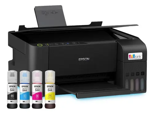 Impressora Ecotank Epson L3250 + Refil Tinta T544 (eps01) Cor Preta 127/220v
