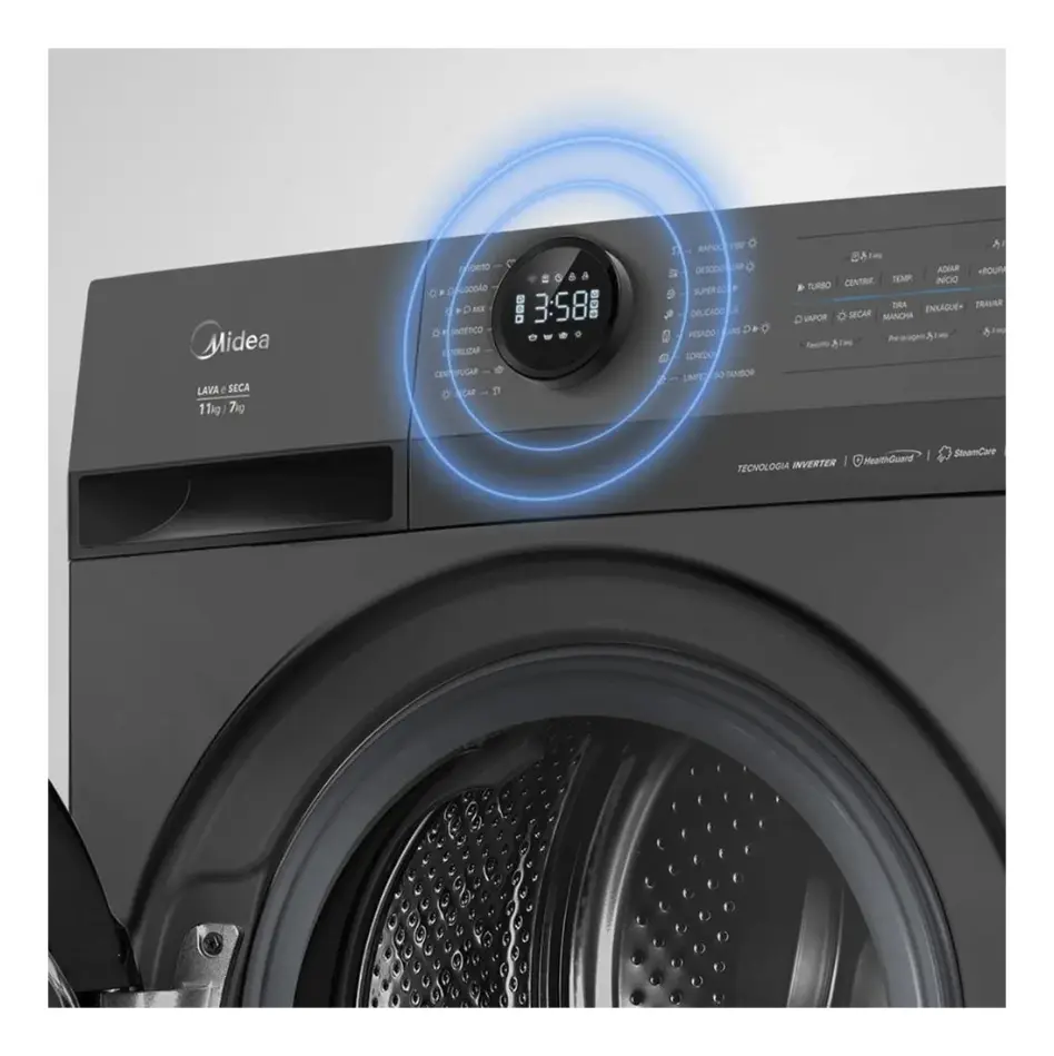Lava E Seca 11kg Titanium Slim Conectada Midea — foto 6
