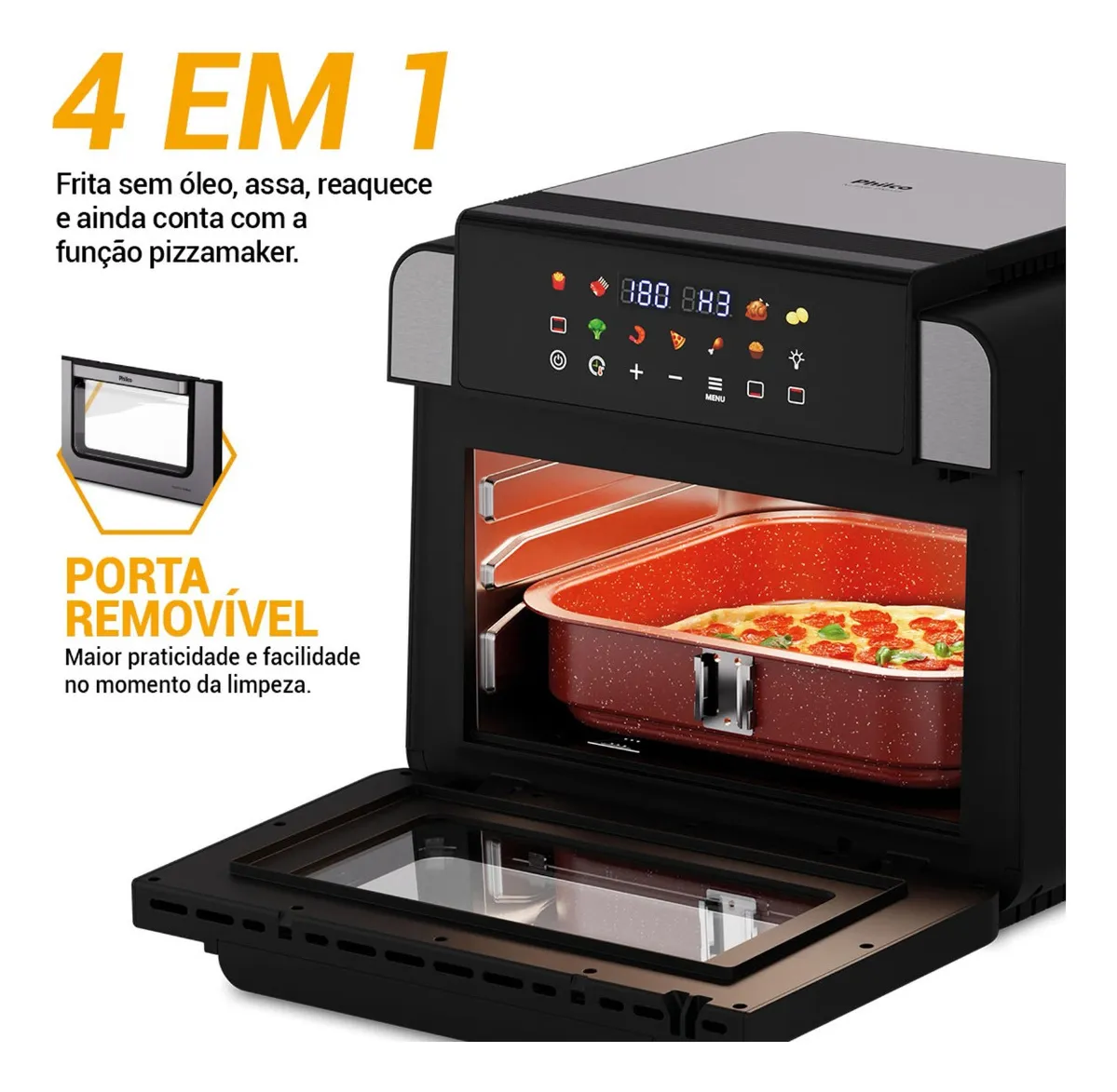 Air Fryer Oven Philco Paf15b 15l Dupla Resistência 1800w - Imagem 2