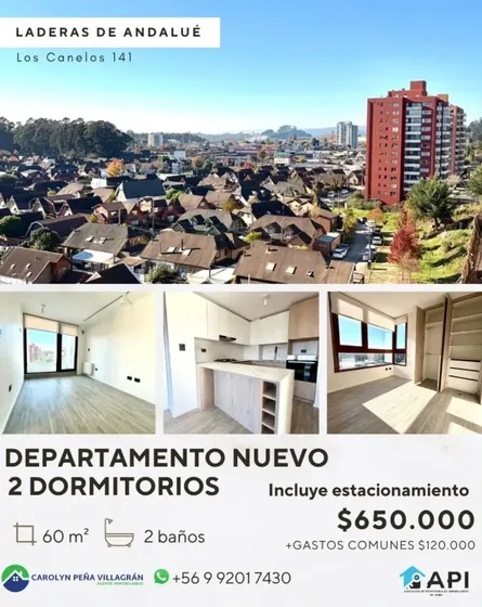 Departamento En Arriendo, San Pedro De La Paz, 2 Dormitorios