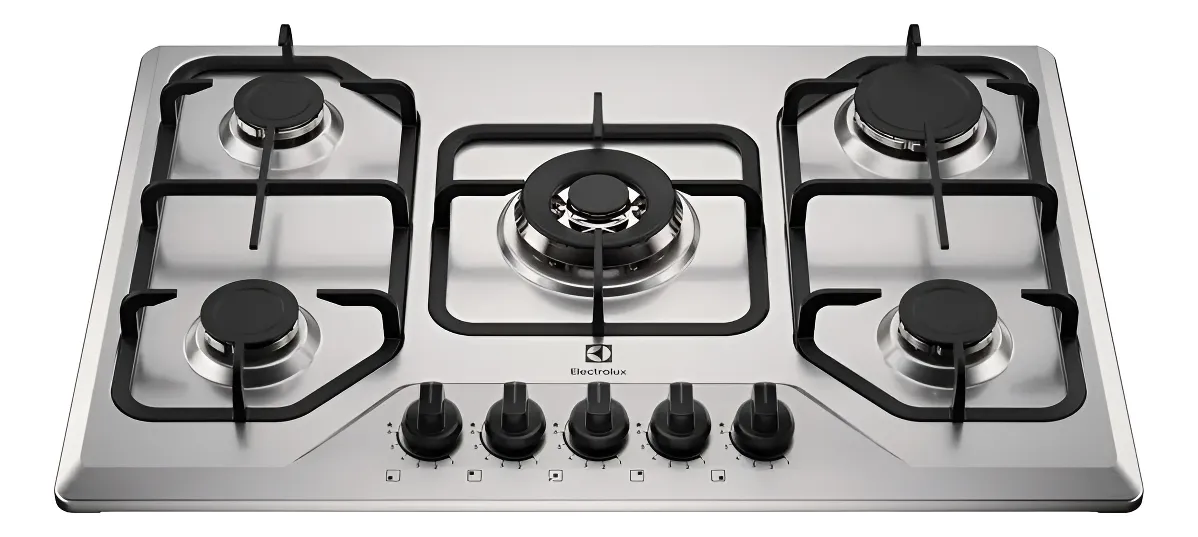 Cooktop 5 Bocas A Gás Electrolux Inox Multi Chama (ke5xc) Cor Cor inox