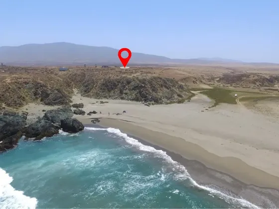 Terreno Huentelauquén Frente Al Mar Con Bajada A La Playa