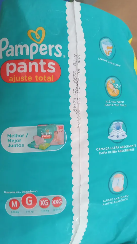 Fralda Pampers Pants Ajuste Total Tamanho XXG, 78 Unidades