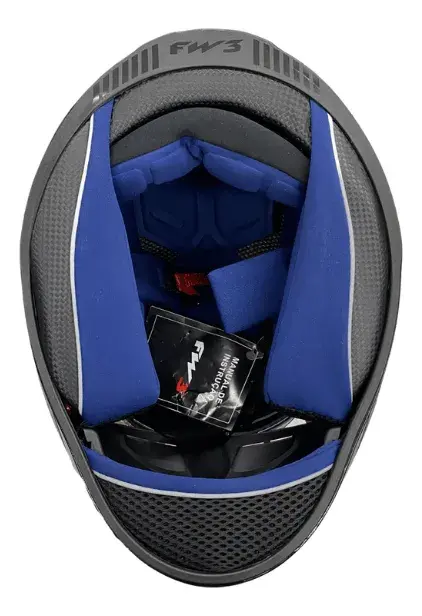 Capacete Integral FW3 GTX Preto e Branco Estrela para Adultos — foto 4