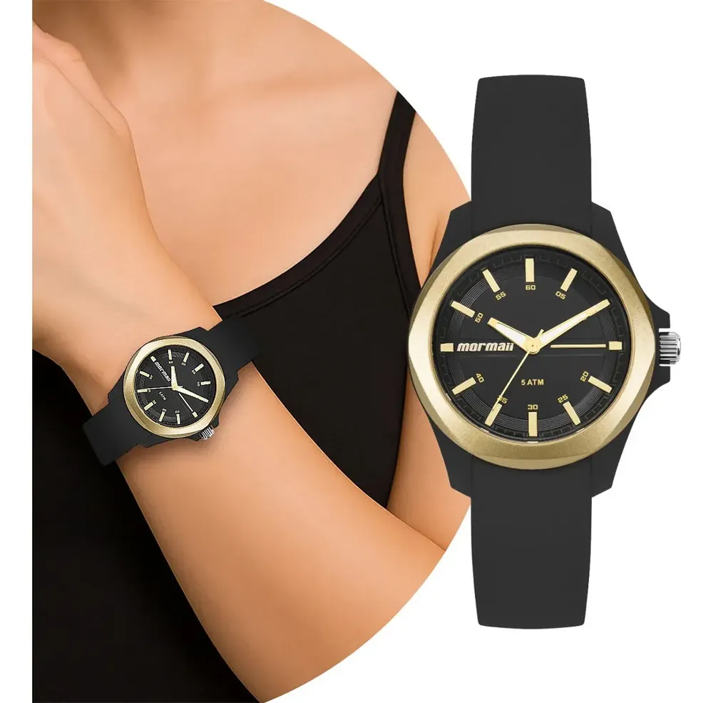 Relógio Mormaii Feminino Luau Preto - Mo2036jn/8p Preto