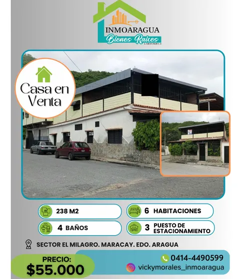 Venta De Casa/sector El Milagro/maracay/vm239