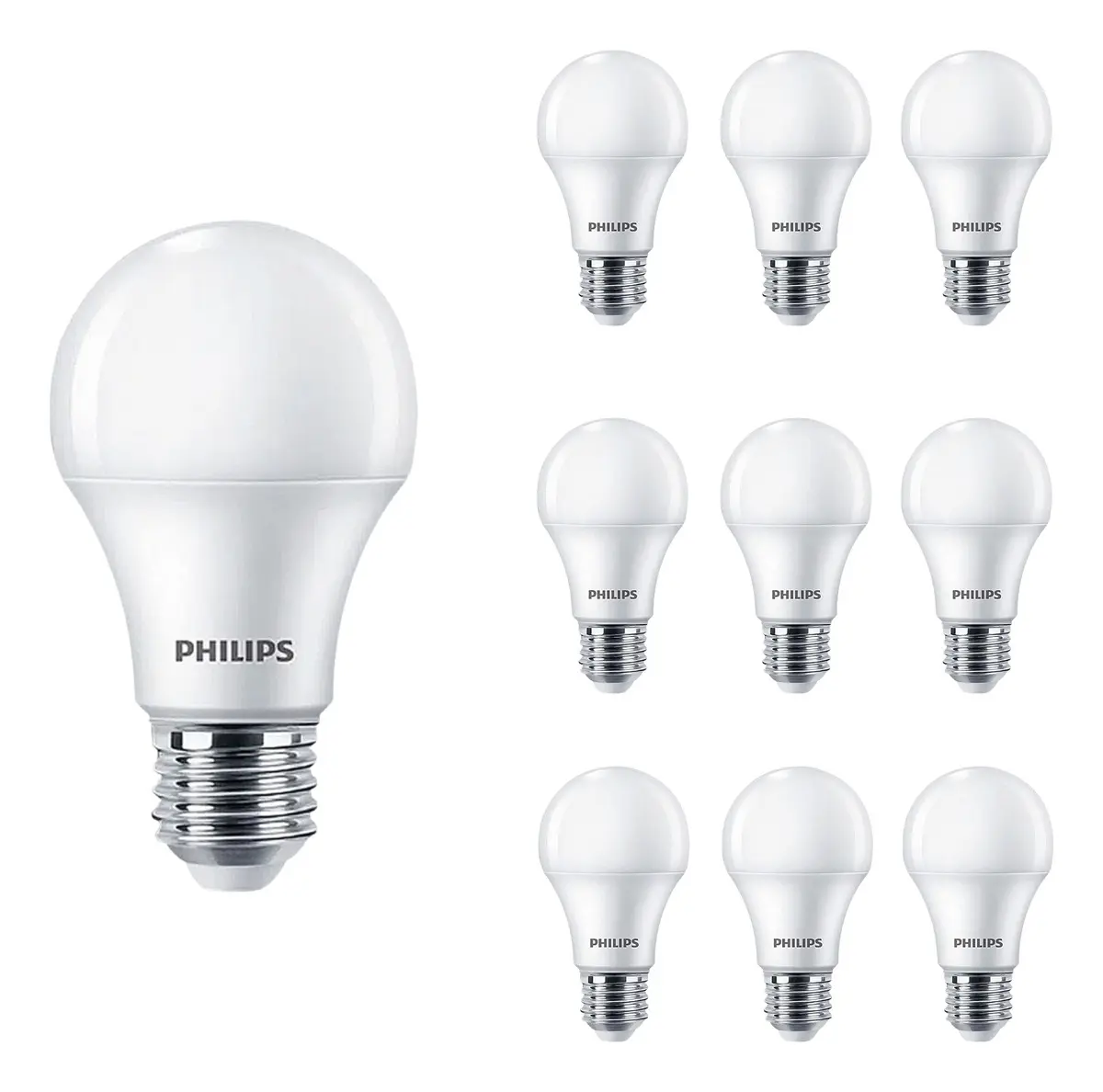 10 Lâmpada Led Econômica 9w=60w 6500k Philips Luz Branco-frio