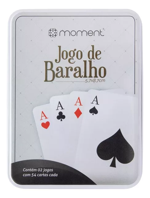 Jogo Carta Baralho Dourado DÓLAR 54 Cartas Para Poker Jogos Plástico