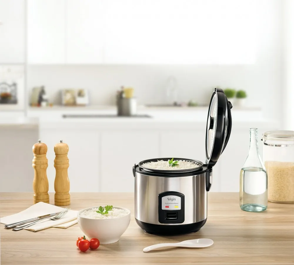 Panela Arroz Eletrica 10 Xicaras Inox 700w Rizzo Elgin - Imagem 4